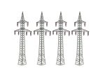 KIBRI-38533 Pylones électriques H0 lot de 4