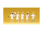 PREISER-10330 Cuisiniers au buffet - 5 Figurines HO