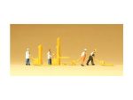PREISER-79082 Magasiniers avec transpalettes et chariots élévateurs - 4 Figurines N