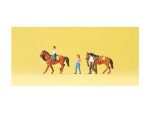 PREISER-79183 Cavaliers - 3 Personnages et 2 chevaux N