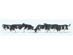 PREISER-79228 Vaches noires et blanches - 6 animaux N