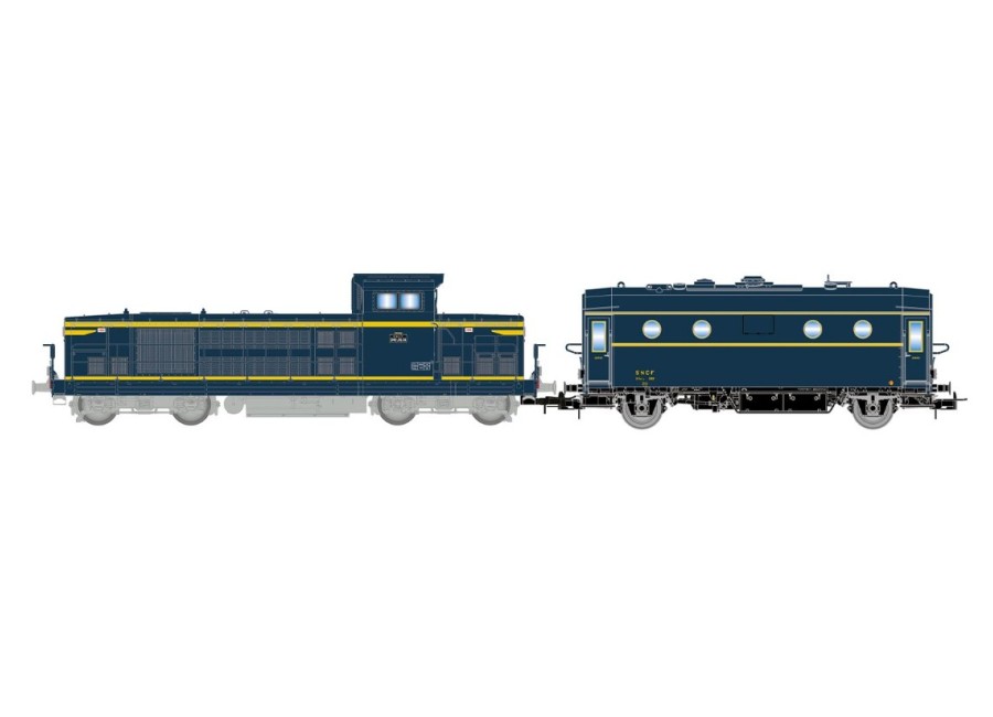 Locomotive diesel 040 DG-18 et fourgon chaudière JOUEF-HJ2473S