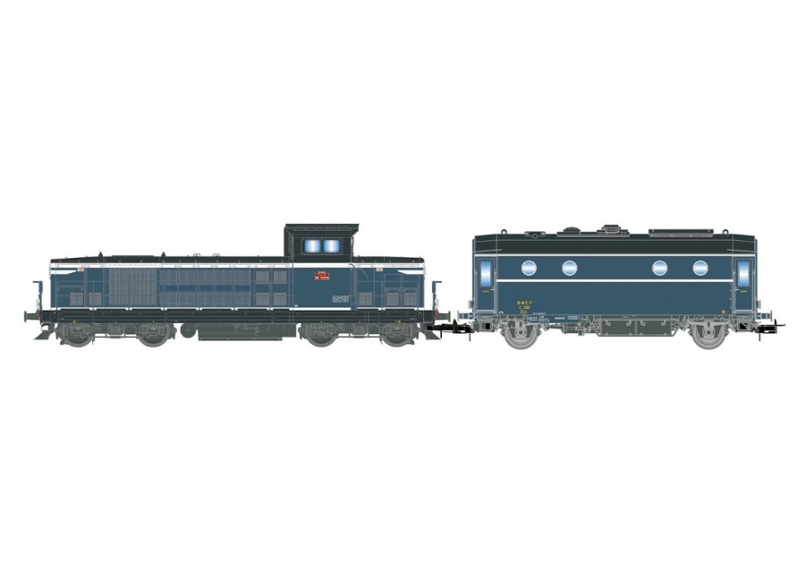 JOUEF-HJ2474 locomotive diesel 66013 analogique avec fourgon chaudière Locomotive diesel BB 66013 et fourgon chaudière JOUEF-HJ2474