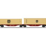 Wagon double à 6 essieux porte conteneurs MARKLIN-47816