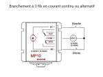 MTB-MP10 Branchement à 3 fils en continu ou alternatif