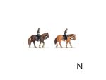 NOCH-36078 Police montée - 2 Figurines N avec chevaux
