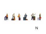 NOCH-36217 Voyageurs debout avec bagage - 6 figurines N