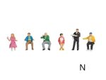NOCH-36239 Personnage assis en voiture restaurant - 6 figurines N
