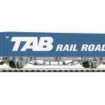 Wagon plat porte conteneur TAB Rail Road PIKO-97167
