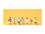 PREISER-10298 Personnages assis pour voitures voyageurs -7 figurines HO