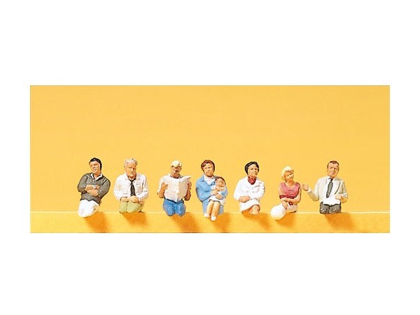 Personnages assis pour voiture voyageur PREISER-10298