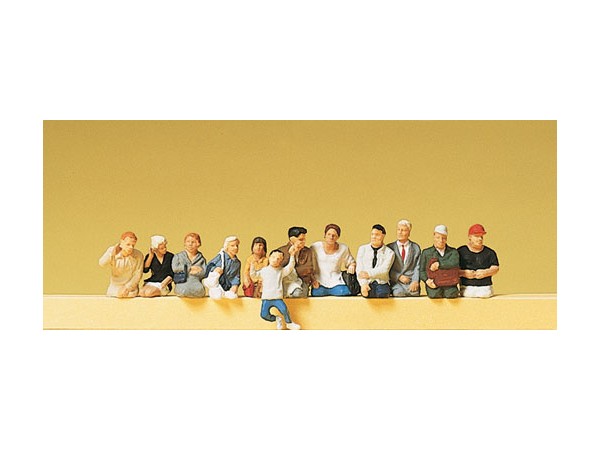 Personnages assis pour voiture voyageur ou bus PREISER-10386