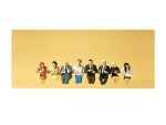 PREISER-10391 Personnages assis pour voiture voyageur - 8 figurines HO