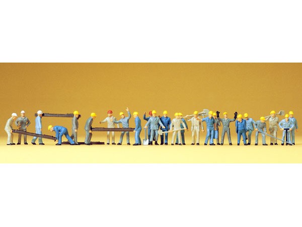 PREISER-14403 Agents de maintenance de la voie - 24 figurines HO Agents de maintenance de la voie PREISER-14403