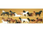 PREISER-14407 Animaux - Chevaux - 26 figurines HO