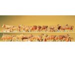 PREISER-14409 Animaux - Vaches brunes - 30 figurines HO