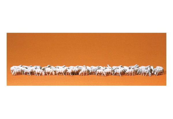 Accessoire Voie Spur 1 Lot 10 Figurines Moutons Blancs 1:100 - Accessoire Pour Ferme, Train TT Ou Maquette - Archifreunde