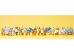 PREISER-14416 Personnages assis - 48 figurines HO