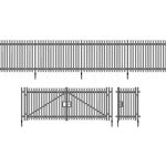 Clôture avec portails et portillons WILLS MODERN-SSM316