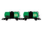 RIVAROSSI-HR6567 Set de 2 wagons citernes BP des FS