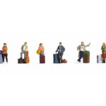 Voyageurs debout avec bagages NOCH-15217