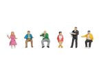 NOCH-15239 Personnages assis en voiture restaurant - 6 figurines HO