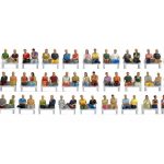 Personnages assis en voitures à voyageurs NOCH-16072