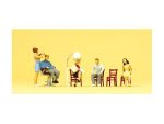 PREISER-10569 Personnages au salon de coiffure - 5 personnages HO