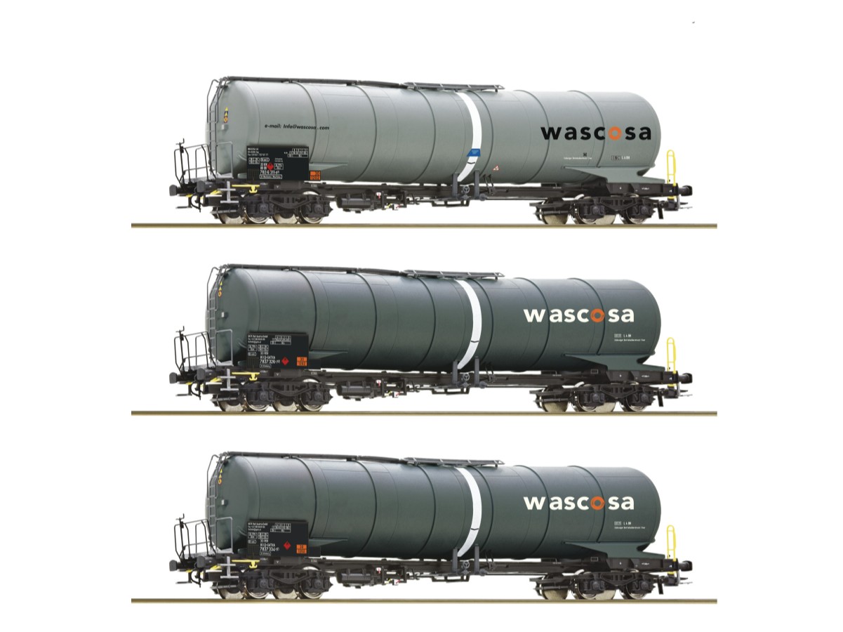 Coffret de 3 wagons citernes WASCOSA ROCO-6600143