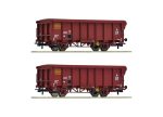 Roco-6600251 Coffret 2 wagons à toit roulant SNCF