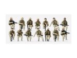 PREISER-16564 Soldats US - 14 figurines assises HO