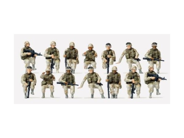 Soldats américains assis conducteurs et passagers PREISER-16564
